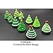 EMiEN 10 Pieces Christmas Trees Miniature Ornament Kits Set for DIY Fairy Garden Dollhouse Decoration,5 Different Design, 2 Colors for Each Design,Christmas Tree