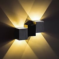Alotm Modern Aluminum 6W LED Wall Sconce Light Fixture Decorative Lamp Night Light for Home, Bedroom, Living Room, Aisle, Balcony, Theater, Studio, Restaurant, Hotel (Warm White)
