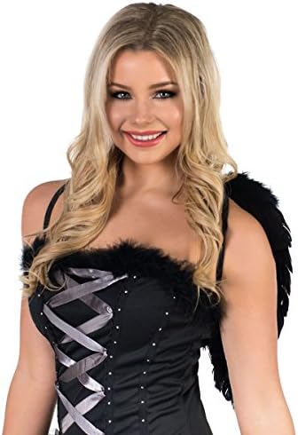 Elevate Costumes Deluxe Black Feather Mini Angel Wings