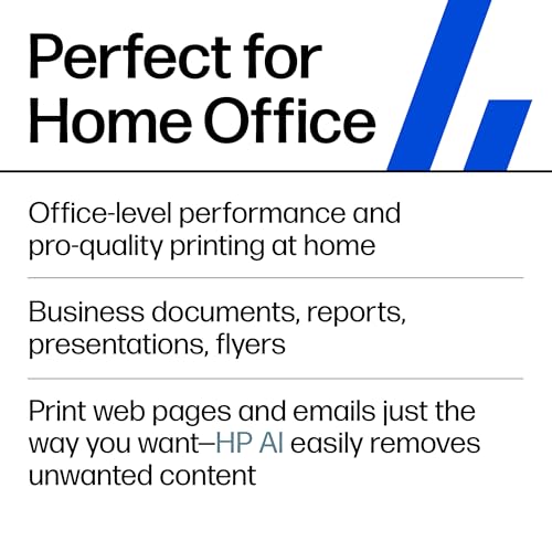 HP OfficeJet Pro 8125e Wireless All-in-One Color Inkjet Printer, Print, scan, Copy, ADF, Duplex Printing Best-for-Home Office, 3 Month Instant Ink Trial Included, AI-Enabled (405T6A)