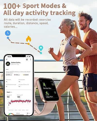 Smart Watch for Women, Answer/Make Call, Alexa Built-in 1.8" HD Fitness Watch with Heart Rate SpO2 Sleep Tracker, Ladies Smartwatch for iPhone Samsung Android, 120 Sport, 3ATM Waterproof Step Counter