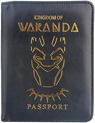 certainPL Leather RFID Blocking Passport Wallet Travel Passport Holder Passport Cover Case for Men Women (Black)