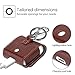 Fintie Case for AirPods 2&1, Premium PU Leather Magnet Closure Protective Portable Cover Skin with Metal Clasp and Keychain for AirPods 2&1, Brown