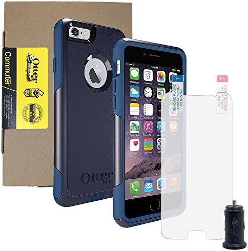 OtterBox COMMUTER SERIES Case for iPhone 6/6s INK BLUE (4.7" Version) Screen Protector &amp; Car adapter (Frustration-Free Packaging)