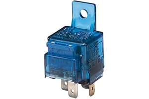 HELLA 003530001 Relay, Main Current - 12V - 4-pin Connector | Wiring Diagramme: S10 - Plug: A - Normally Open Contact - Colour: Pale blue - with holder