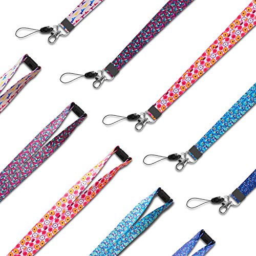Lanyard with ID Badge Holder for Women Kids Keys Men Cruise Key Card lanyards Detachable Breakaway Safety Lanyards with Badges Holders Name Lanyard Wide 0.79 inches(2cm) 5 Pack