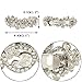 EVER FAITH Silver-Tone Austrian Crystal Art Deco Floral Leaf Hair Barrette Clip Clear
