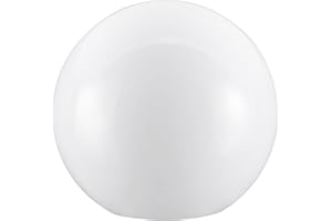 ASPEN CREATIVE CORPORATION Aspen Creative 28002-31, 7-3/4" White Acrylic Replacement Lamp Post Globe with 3-3/4" Neckless Opening