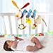 Daisy Puppy Design Infant Baby Crib Mobile Ornament Hangings Rattle Toy Spiral Activity Bar Plush Animal Stroller and Travel Toy for Pram with Safety Mirror and Teether