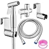 Greenco Handheld Bidet Sprayer Attachment, Stainless Steel Brushed Nickel Design, for Personal Hygiene, Feminine, Cloth…