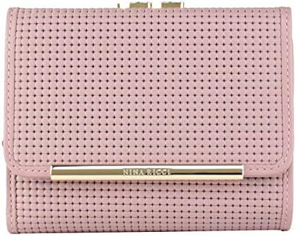 Amazon Co Jp ニナリッチ 財布 レディース 折財布 3つ折財布 ミニ財布 がま口 ブランド 本皮 アルテミス 85 1653 ピンク 33 服 ファッション小物