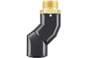 MENAITEK Fuel Nozzle Swivel, Multi Plane 360° Rotating Fuel Tank Fuel hose Swivel Connector,3/4" Dual NPT Threads Fuel Transfer Swivel for Fuel Pump Hose Nozzle Black