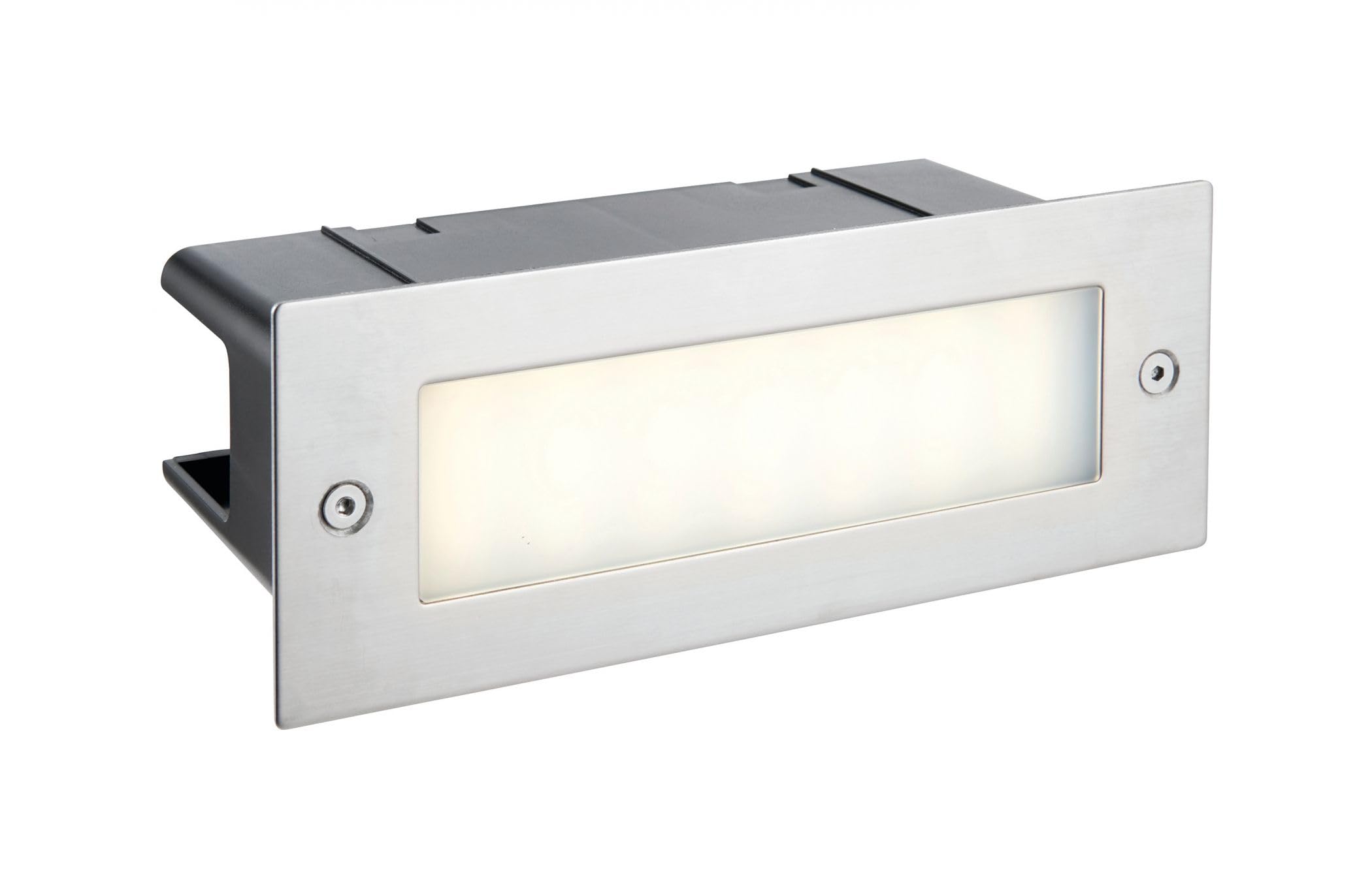 Saxby 78637 Seina Marine Grade Stainless Steel IP44 Outdoor 3.5W Cool White LED Brick Guide Light