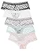 Free to Live 5-Pack Women's Trimed Sexy Lace Boy Short Panties (Medium)
