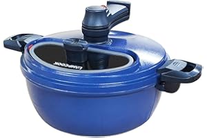 LAMPCOOK Automatic Hands-Free Stirring Pot – Non-Stick Ceramic-Coated Aluminum Saucepan, Induction Compatible, Easy Clean, Pr