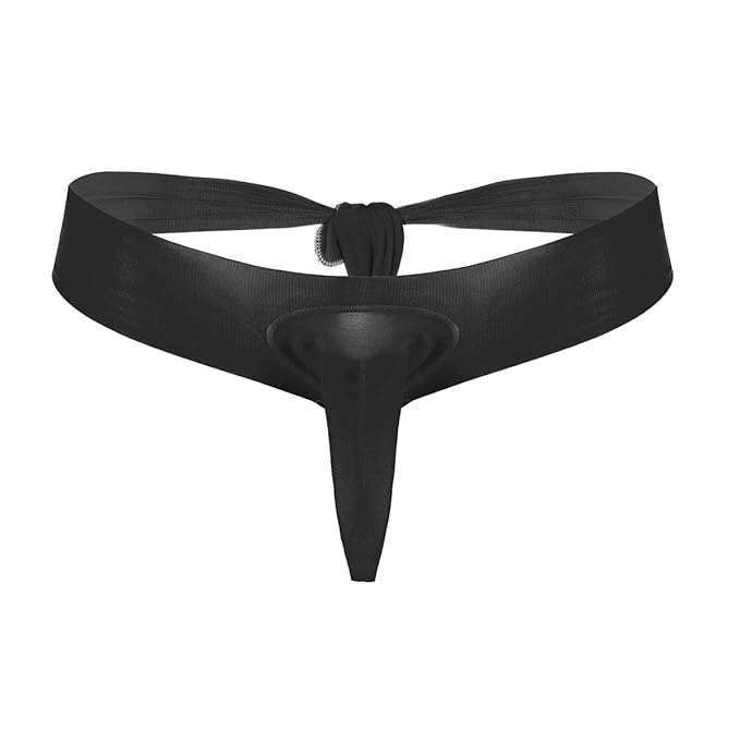 Iefiel Men S Ultra Thin G String Self Tie Stretchy Sumo Thong