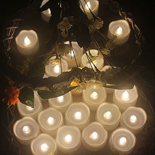 Topstone Remote Control Led Tea Lights with Warm White Flickering Bulb