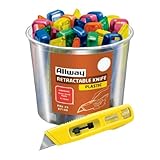 Allway Tools PRK-25 Bucket of Retractable Utility Knives Neon Colors 25/Bucket