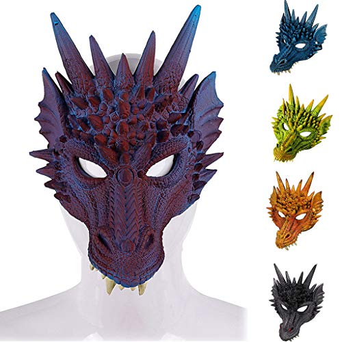 Jinjin Animal Faucet Mask Halloween Mask Masquerade Role Playing Adult Party Costume Mask Cool Appearance Attractive to Become The Focus of Everyone (Yellow) - Thumbnail 5