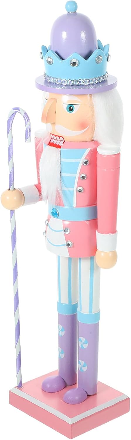 Nutcrackers - GANAZONO Christmas Nutcracker Ornaments Decorations Wooden Nutcracker Soldier for Christmas Decoration Tree Figure Puppet Present 38cm