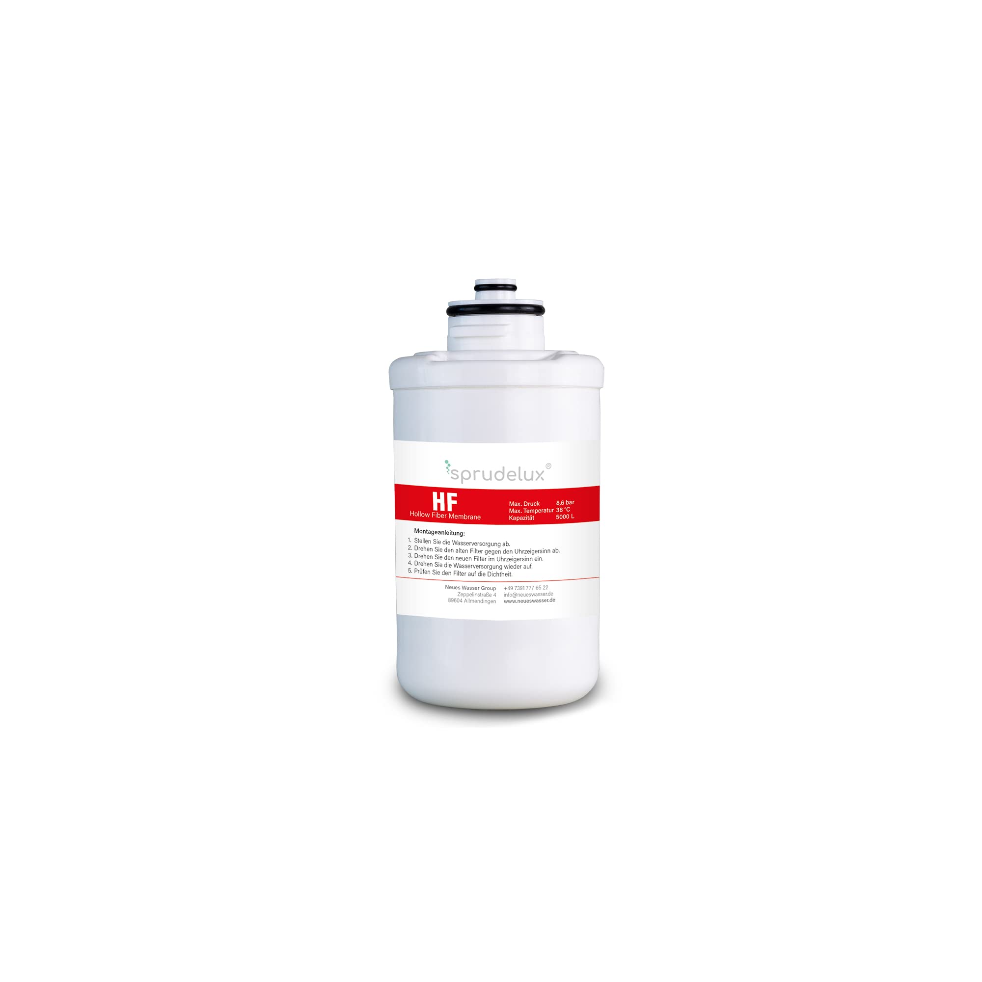 Neues Wasser Group Water Filter Cartridges - Replacement Filter for Quooker Cube Water Carbonator, Carbon Activated Carbon Filter, Choice of Membrane Filter - Membrane