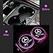 DIYcarhome Car Logo LED Cup Pad led cup For Mercedes-Benz coaster 7 Colors Changing USB Charging Mat Luminescent Cup Pad LED Mat Interior Atmosphere Lamp Decoration Light (2PCS)