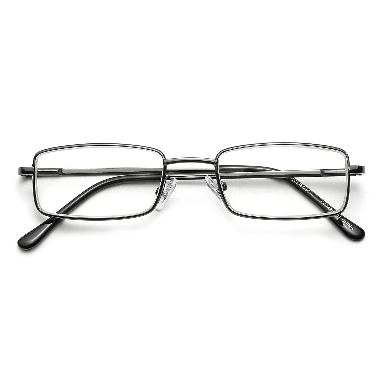 SKYWAY Blue Light Blocking Reading Glasses for Men, Fashion Metal Frame Computer Readers with Spring Hinges Anti Eyestrain/Glare/UV Ray Filter Eyeglasses +2.5