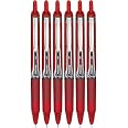 Pilot Precise V5 RT Retractable Liquid Ink Rollerball Pens, Extra Fine Point, 0.5mm, Red Ink, 6 Count