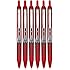 Pilot Precise V5 RT Retractable Liquid Ink Rollerball Pens, Extra Fine Point, 0.5mm, Red Ink, 6 Count