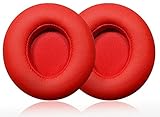 Orchidtent Replacement Ear Pad / Ear Cushion / Ear Cups / Ear Cover / Earpads Repair Parts for Beats by Dr. Dre Solo2, Solo 2.0 On-Ear Headphones (Wired, RED)