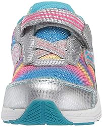 Saucony Ride 10 Jr Running Shoe, Silver Multi, 4 US