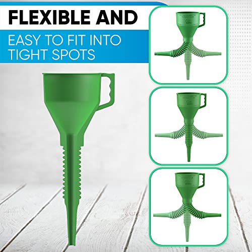 TEC Products FlexAll Funnel Flexible Rubber Funnel with Handle