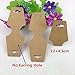 AKOAK 100 Pcs 12 X 4.5 Cm Blank Brown Kraft Paper Necklace Display Cards Bracelet Display Cards Jewelry Display Hanging Cards