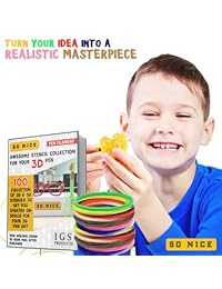 Recambios de filamentos para bolígrafos 3D Bonus 100 plantillas EBOOK y 3 colores brillantes en la oscuridad incluidos Bolígrafos 3D Filaments Supplies Recambio de 20 28 colores, 20 pies de cada uno Relleno de bolígrafo de impresora 3D PLA para ni