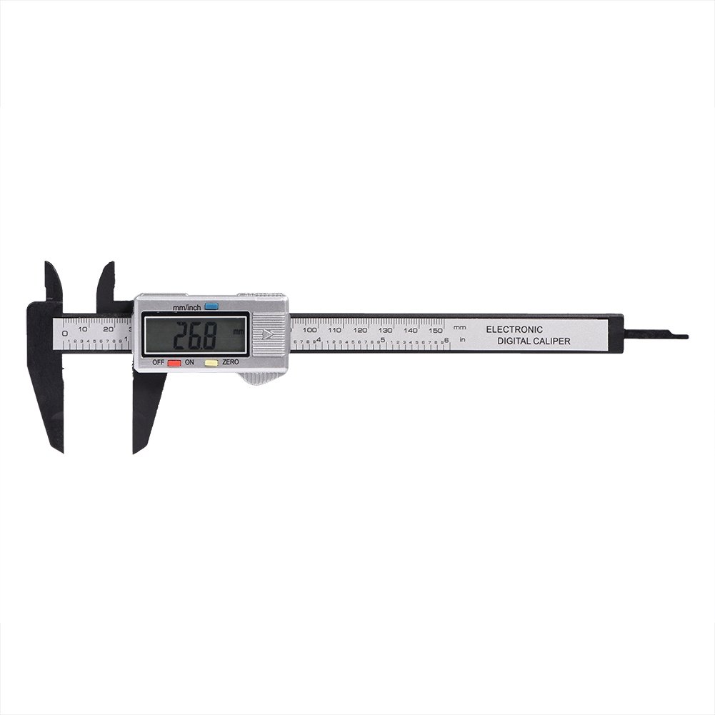 Digital LCD Vernier Caliper, 6 inch/150mm Stainless Steel Electronic Measuring Tool for Measuring Inside Outside Depth Step(Silver)