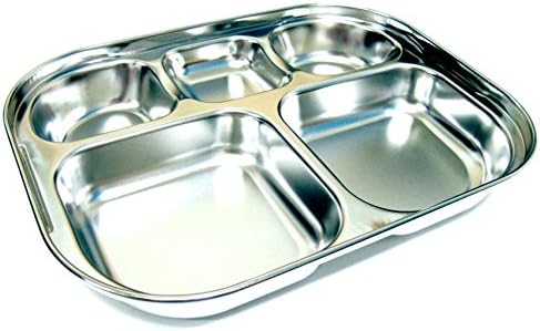 No Environmental Hormon Kid Snack & Food Stainless Steel Tray Harmless to human