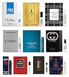 10 Men's Cologne Samples Vials Set Paco Rabanne 1 Million, Versace Eros, Jean Paul Gaultier