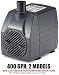 PonicsPumps Submersible Pump with for Hydroponics, Aquaponics, Fountains, Ponds, Statuary, Aquariums & More. Comes with 1 Year Limited Warranty. (400 GPH : 16' Cord)
