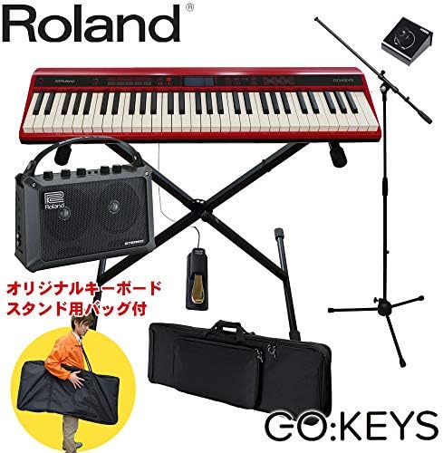 ケース付 限定タイムセール ローランド Roland 電子キーボード キーボードスタンドセット Go Keys 小型アンプ
