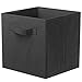 ShellKingdom Storage Bins, Foldable Fabric Storage Cubes And Cloth Storage Organizer Drawer For Closet And Toys Storage, 2 Pack (Black)