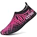 CIOR Men Women and Kids Quick-Dry Water Shoes darkweight Aqua Socks For Beach Pool Surf Yoga Exercise,CT1605,dark pink,38.39
