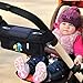 Baby Stroller Organizer with NEWLY ADDED Pacifier Clip; 2 Insulated Cup Holders, 1 Large Pocket, and 3 Accessory Pockets, Velcro Attach Strap and Safety Strap for toys