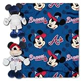 MLB Atlanta Braves 40x50-Inch Throw with 14-Inch Hugger