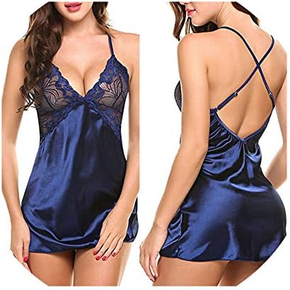 Sexy Lingerie Lace Women's Satin Silk Sleepwear Pajamas Lingerie Sexy Hot Erotic Nightdress Underwear