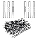 DNHCLL 100PCS Black Metal U-Shape Bobby Pins Curved Bun Hair Clip,Special Hair Pin Of The Studio for Girls Women and Hairdressing Salon,Is Used To Add Coarse Fixed Tool