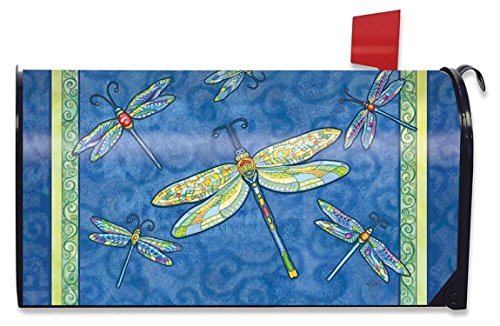 Dragonfly Flight Spring Large Mailbox Cover Oversized Briarwood Lane