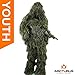 Arcturus Ghost Youth Ghillie Suit | Dense, Double-Stitched Design | Camouflage Hunting Clothes for Military, Snipers, Hunters, Airsoft