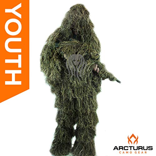 image for Arcturus Ghost Youth Ghillie Suit | Dense, Double-Stitched Design | Ca