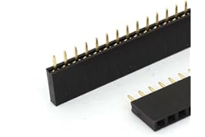 AKOAK 20 Pack Straight Single Row Female PCB Header 40 Pin 2.54MM Spacing Connectors