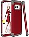 SAVYOU Galaxy S8 Plus Case, Dual Layer Hybrid Shock Absorbing Rungged Protective Case with Hard PC + Soft Silicone Bumper Cover for Galaxy S8 Plus Red